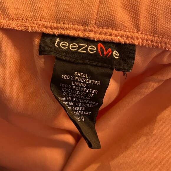 Peach Hi-low Glitter Short Dress - Picture 7 of 7